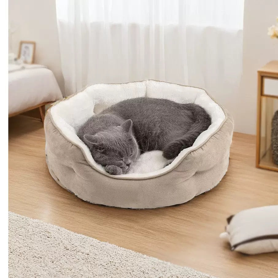 Luxury Fluffy Donut Cat &Dog Bed | Washable