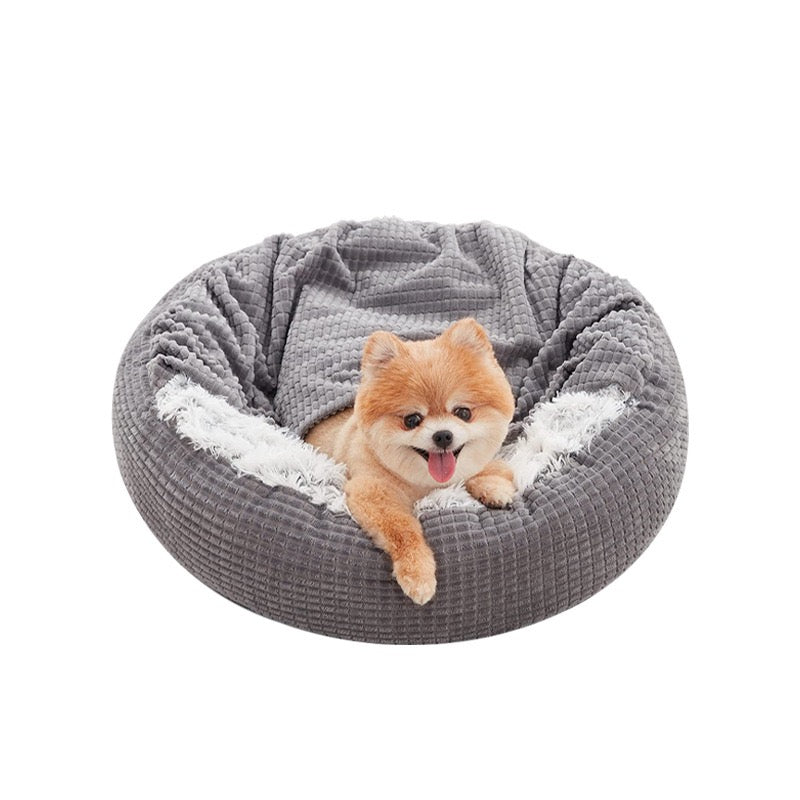 Cozy Winter Sleeping Bed for Puppies & Kittens