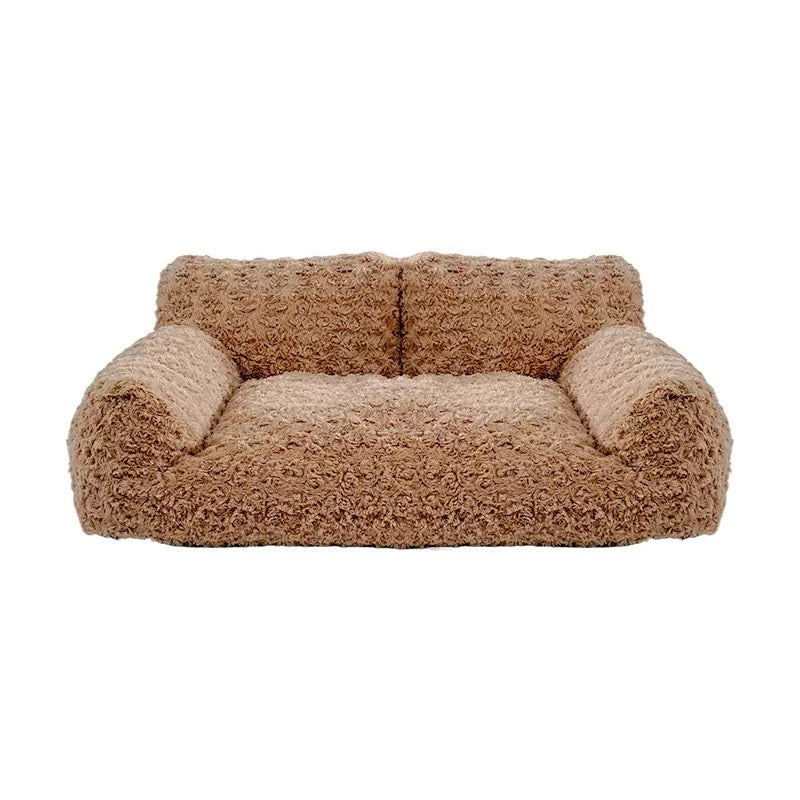 Cozy Plush Pet Sofa Bed for Cats & Small Dogs
