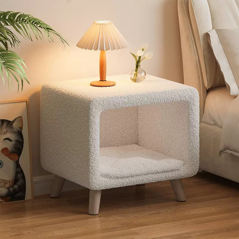 2-in-1 Cat Bed Side Table