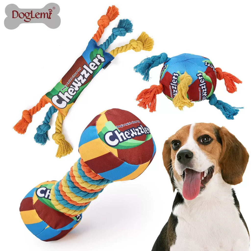 Chewzzlers Dog Rope Toy by DogLemi – Single Pack, 3 Designs Available
