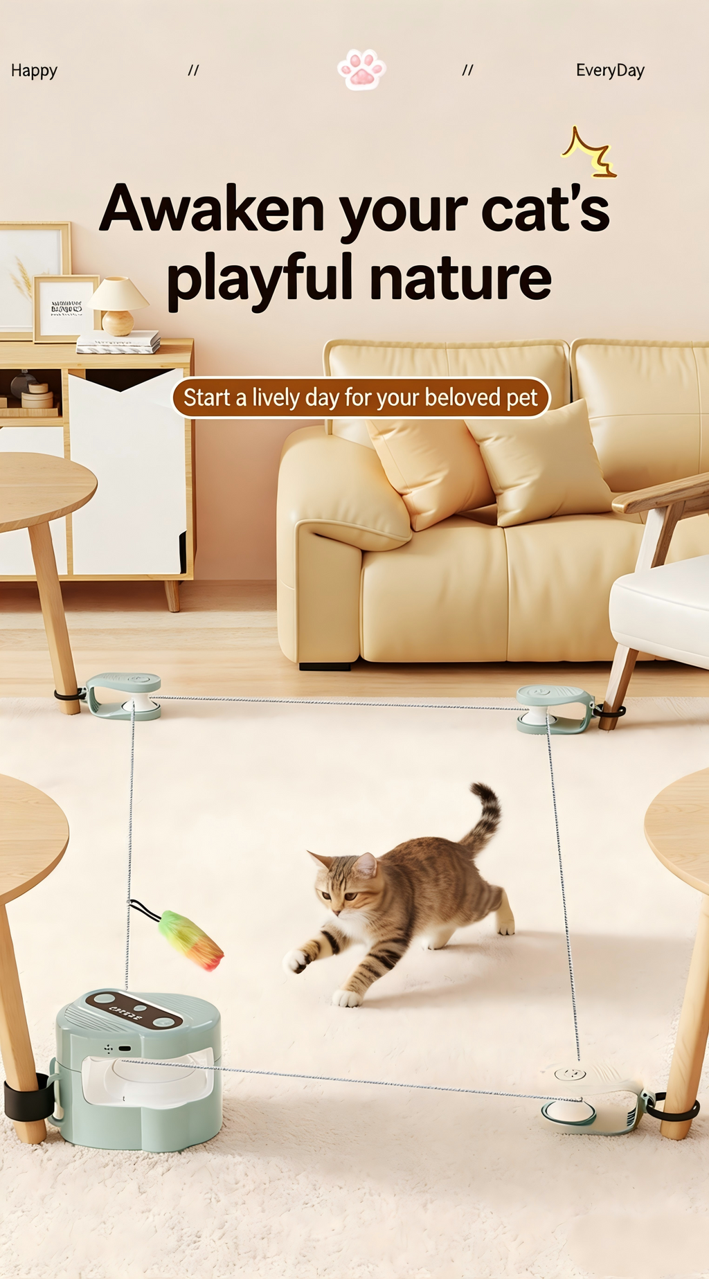 Interactive Cat Chaser Toy