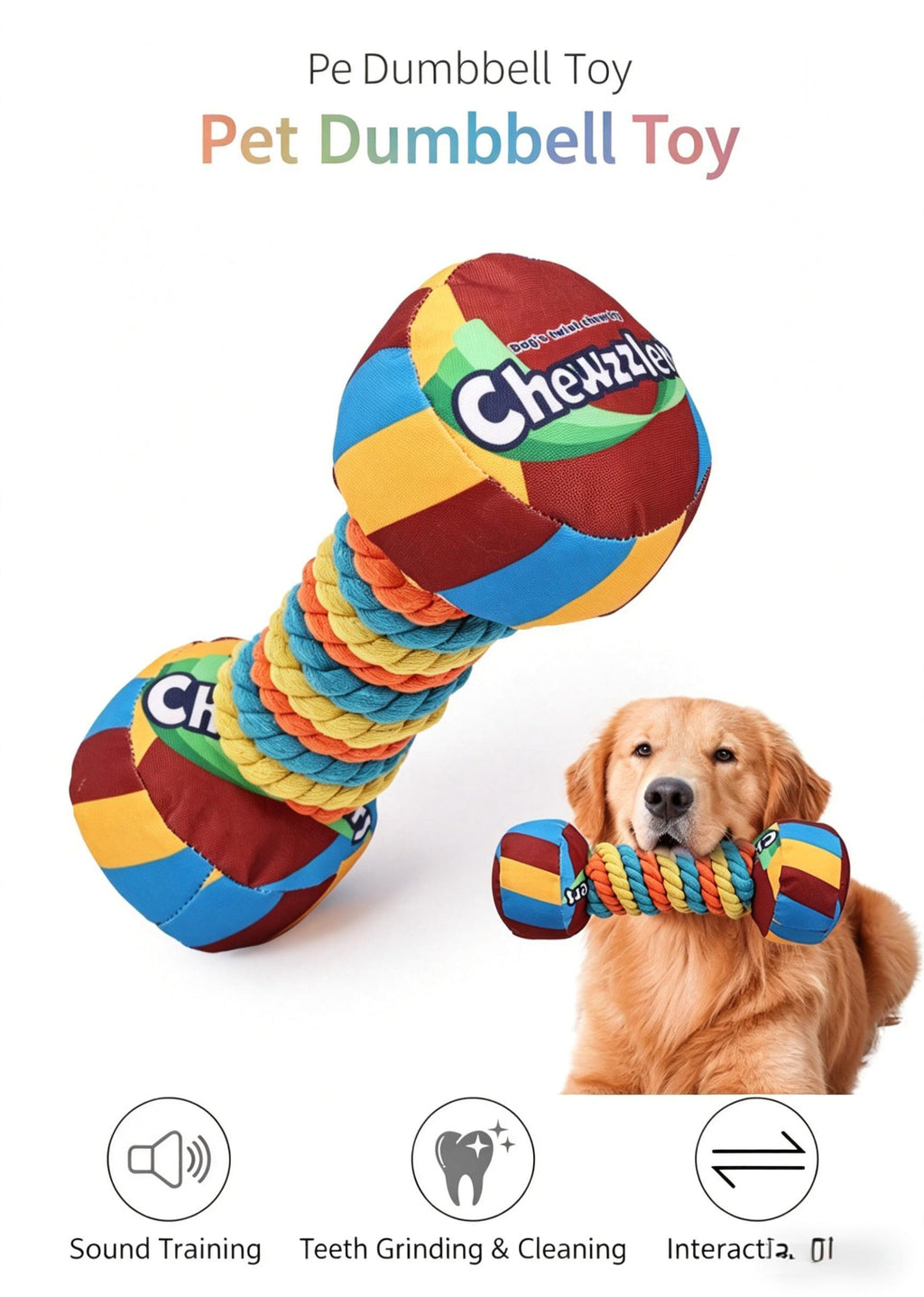 Chewzzlers Dog Rope Toy by DogLemi – Single Pack, 3 Designs Available