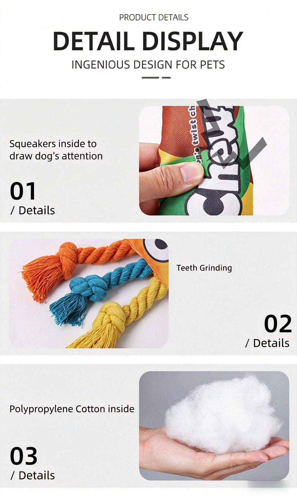 Chewzzlers Dog Rope Toy by DogLemi – Single Pack, 3 Designs Available